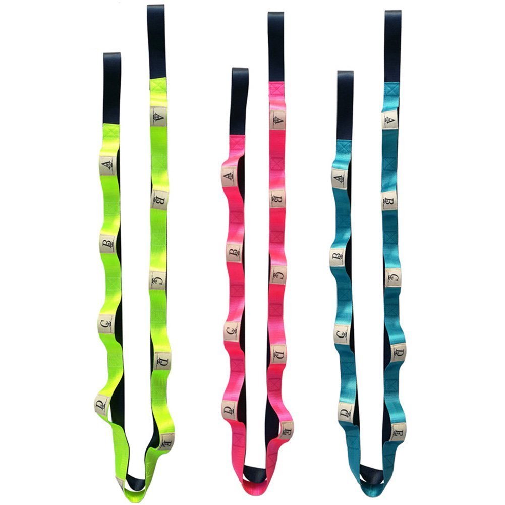 Paracity 185,4 cm Nylon Multi-Grip Yoga Stretch Strap z 10 elastycznymi szlufkami elastyczna taśma do ćwiczeń na siłownię, pilatus rehabilitacji, zielony