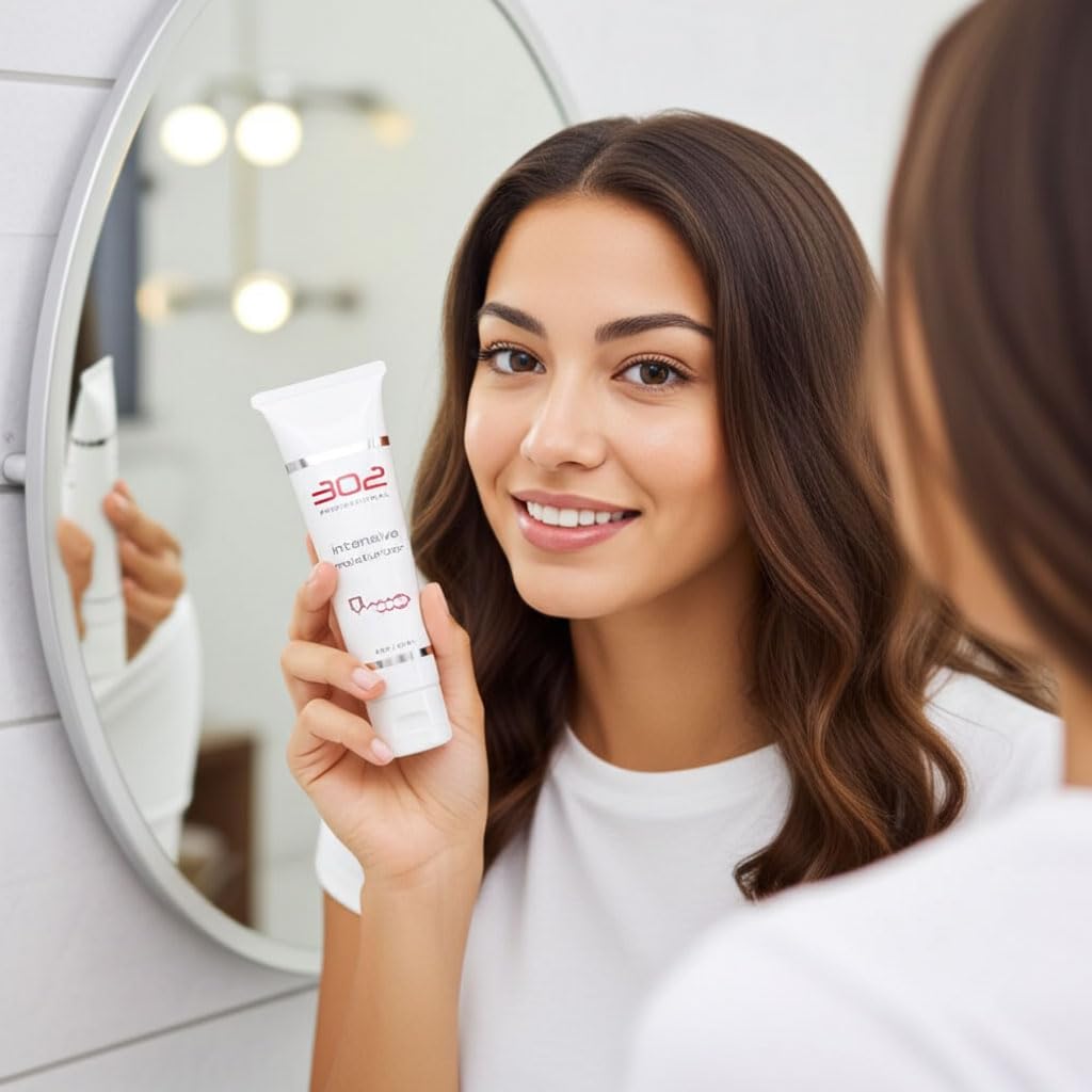 302 INTENSIVE MOISTURIZER | Facial Moisturizer with Organic Ingredients Provides Extra Barrier Protection | A Smoothing and Soothing Concentrated Moisturizer with a Tack-Free, Non-Greasy, After Feel