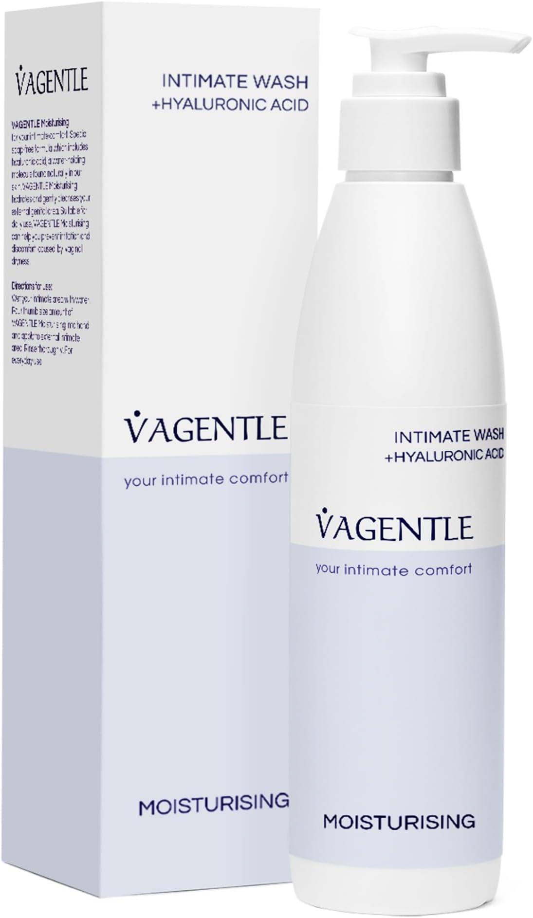 Moisturising Feminine Hygiene Intimate Wash for Gentle Daily Cleansing, pH-Balanced & Soap-Free with Hyaluronic Acid for Instant Dryness Relief & Hydration, Vegan, 250ml