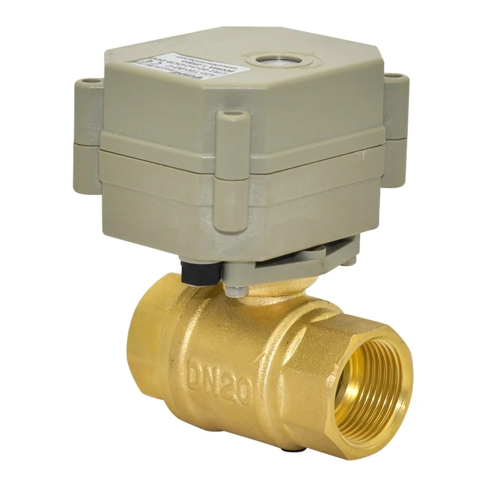 2 Way NPT 1/4'' Miniature Actuated Operating Motor Valve Wires DC24V Electric Ball for Fluid Control(DC24V-CR201)