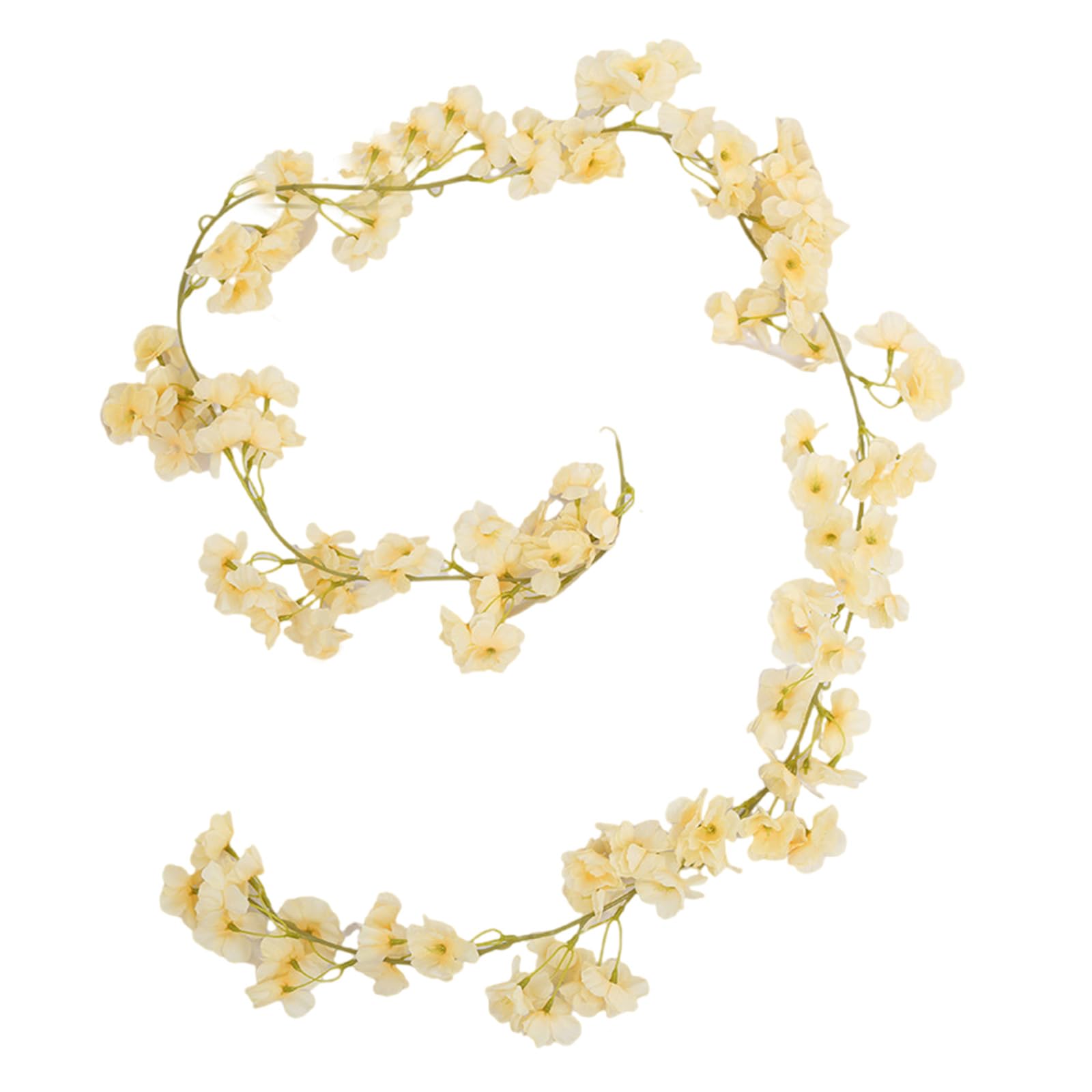 Yrohgkpn Champagne 180Cm Flower Arrangement 3Pcs Flower Vine For Ceiling Party Backdrops Decoration Artificial Flowers Decoration