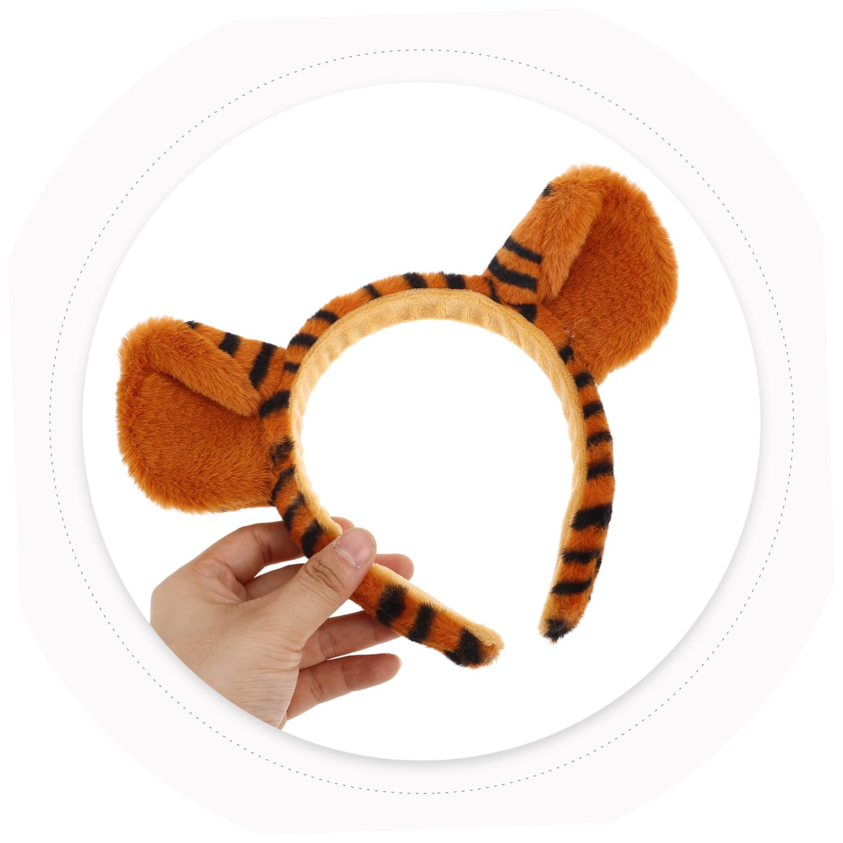 Beaupretty Tiger Ear Headband Plush Animal Hairband for Kids Party Cosplay Costume Accessory Soft Comfortable Headwear for Children'S Day Holiday Performances and Zoo Events - Image 3