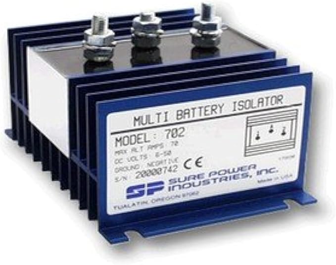 EATON's Sure Power 702 Multi Battery Isolator, 70A, 3 Studs, 4 holes at