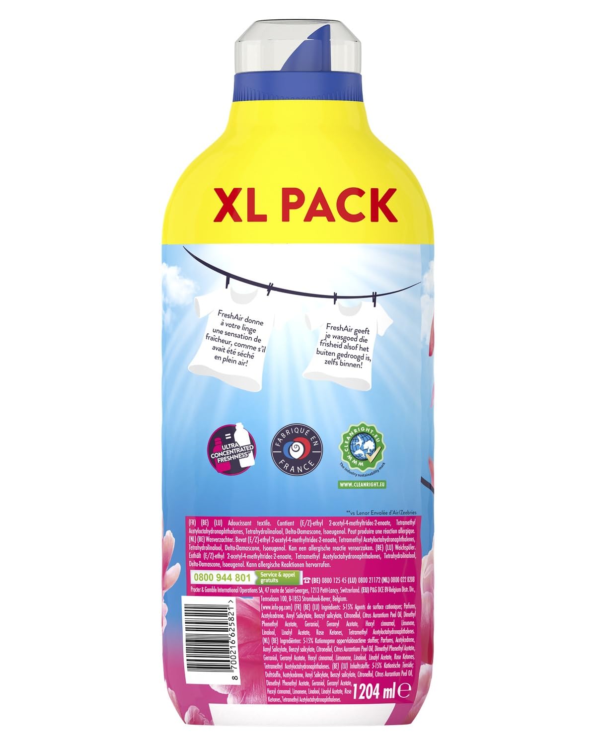 Lenor płyn do płukania Fresh Air – Flower Blossom, 6 sztuk, 86 prania/1204 ml