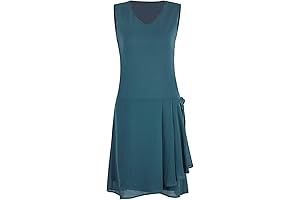 Womens 1920s Inspired Flapper Dress High Tea Drape with Bow Fashion Roaring...