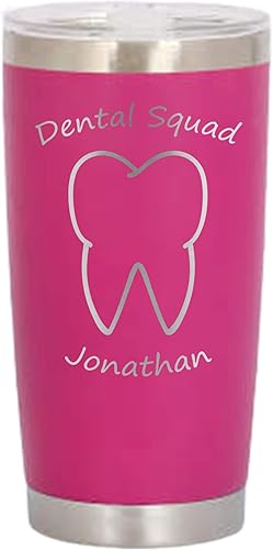 LegacyCuts - Vaso de dentista personalizado, taza de ortodoncista para él, regalo de agradecimiento para asistente dental, graduado de estudiante