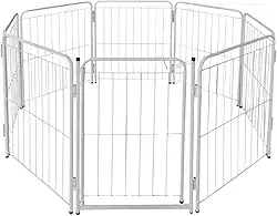 Cercadinho para Cachorros e Gatos PETYC Cercado Modular para Pets com 8 Peças, Portátil e Resistente