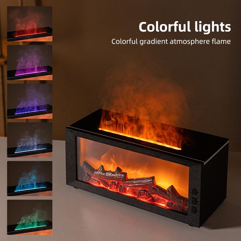 Difusor aromático eléctrico Fireplace Flame con humidificador y control remoto miniatura 2