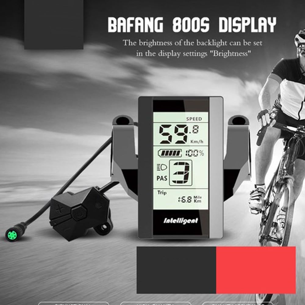 Schermo LCD per bicicletta elettrica 800S per Bafang BBS01 BBS02 HD Motore centrale schermo verticale