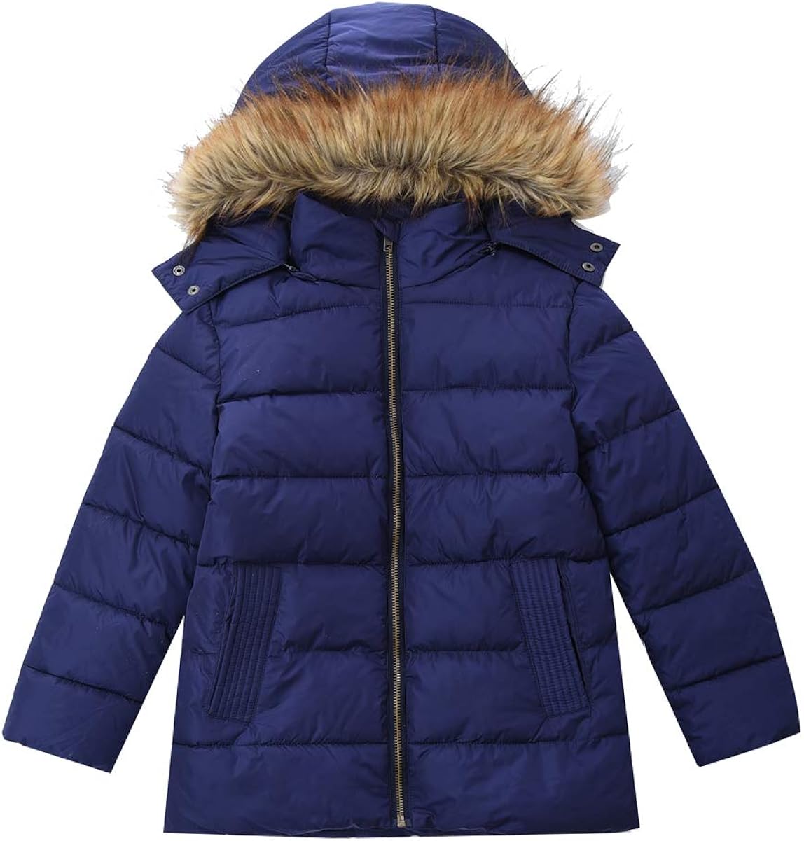 M2C Girls Winter Faux Fur Hooded Warm Insulated Padded Jackets: Clothing, Shoes & Jewelry