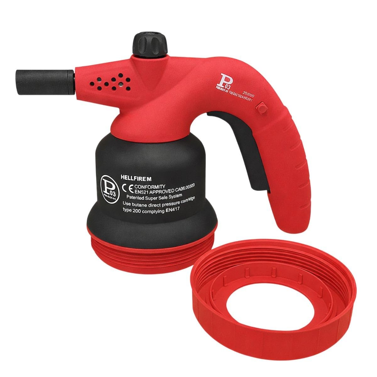 PROWELTEK - Lampe à souder Gaz 1650W Breveté - Chalumeau gaz Bricolage & Cuisine Allumage Auto Sécurisé, Cartouche gaz 190g