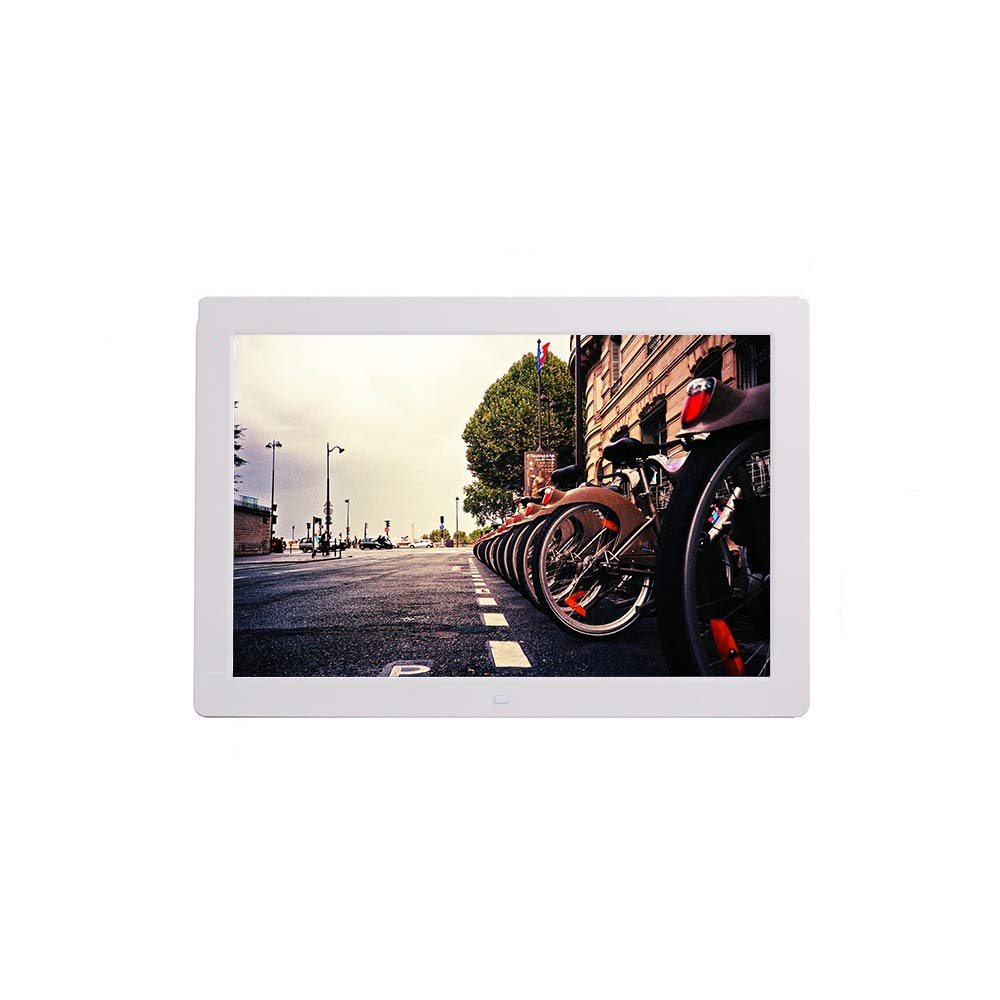 Cross-Border Quality 15.4 Inch Hd 1080P Video U Disk Loop Play Wall-Mounted Supermarket Advertising Machine Photo Frame Electronic Photo Album Display Stand WHI,White