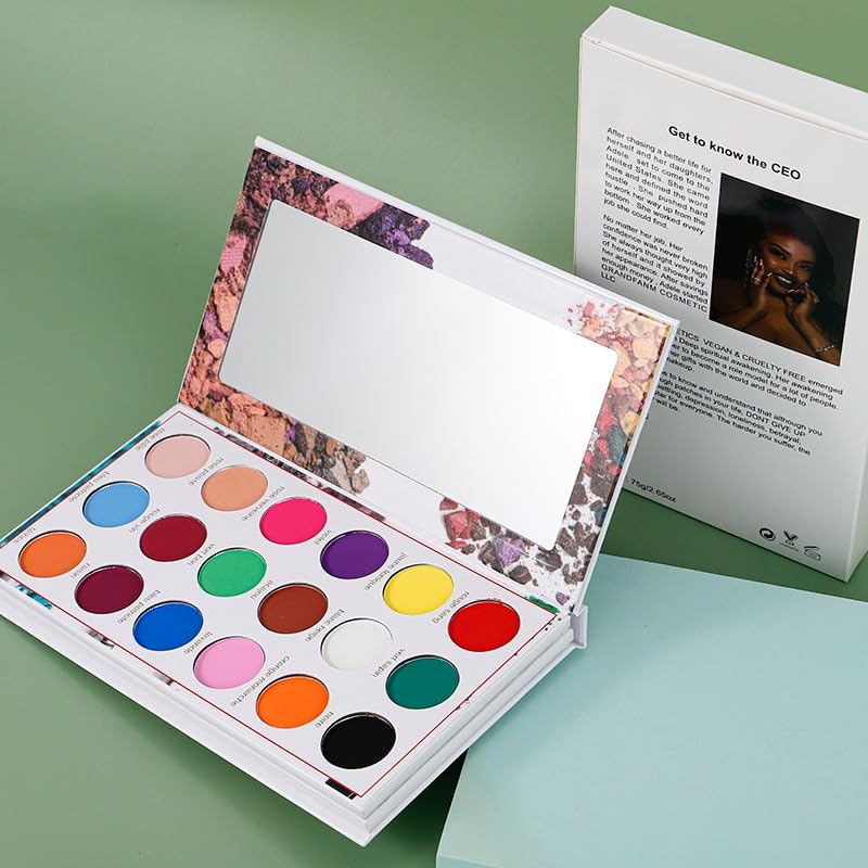 Eyeshadow Pallette j aime Haïti 4 in 1 EYESHADOW palette -BOLD &Vbrant colors-long lasting,vegan,cruelty free make up -inspired by haitian beauty