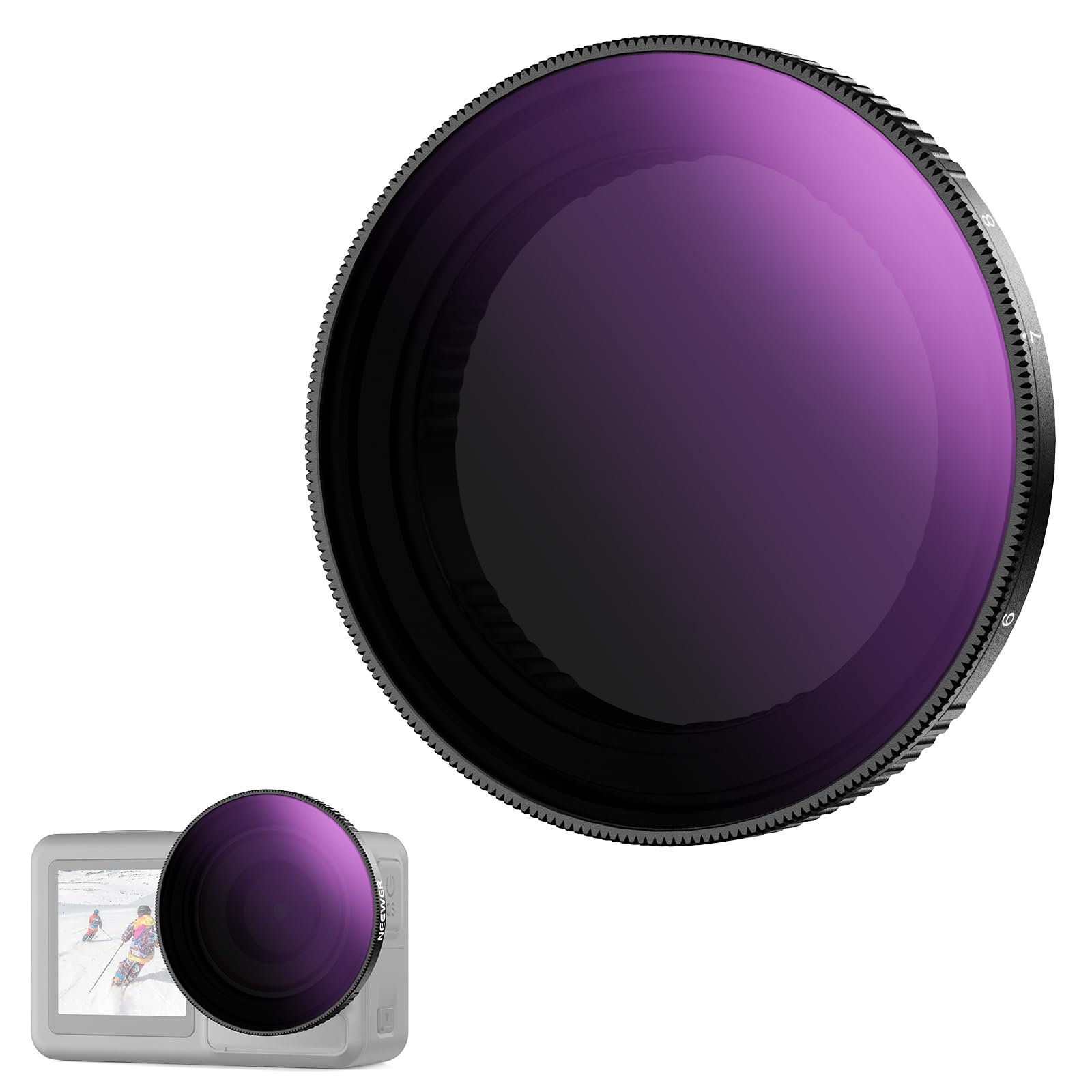 Neewer Variabler ND Filter kompatibel mit DJI Osmo Action 5 Pro/4/3