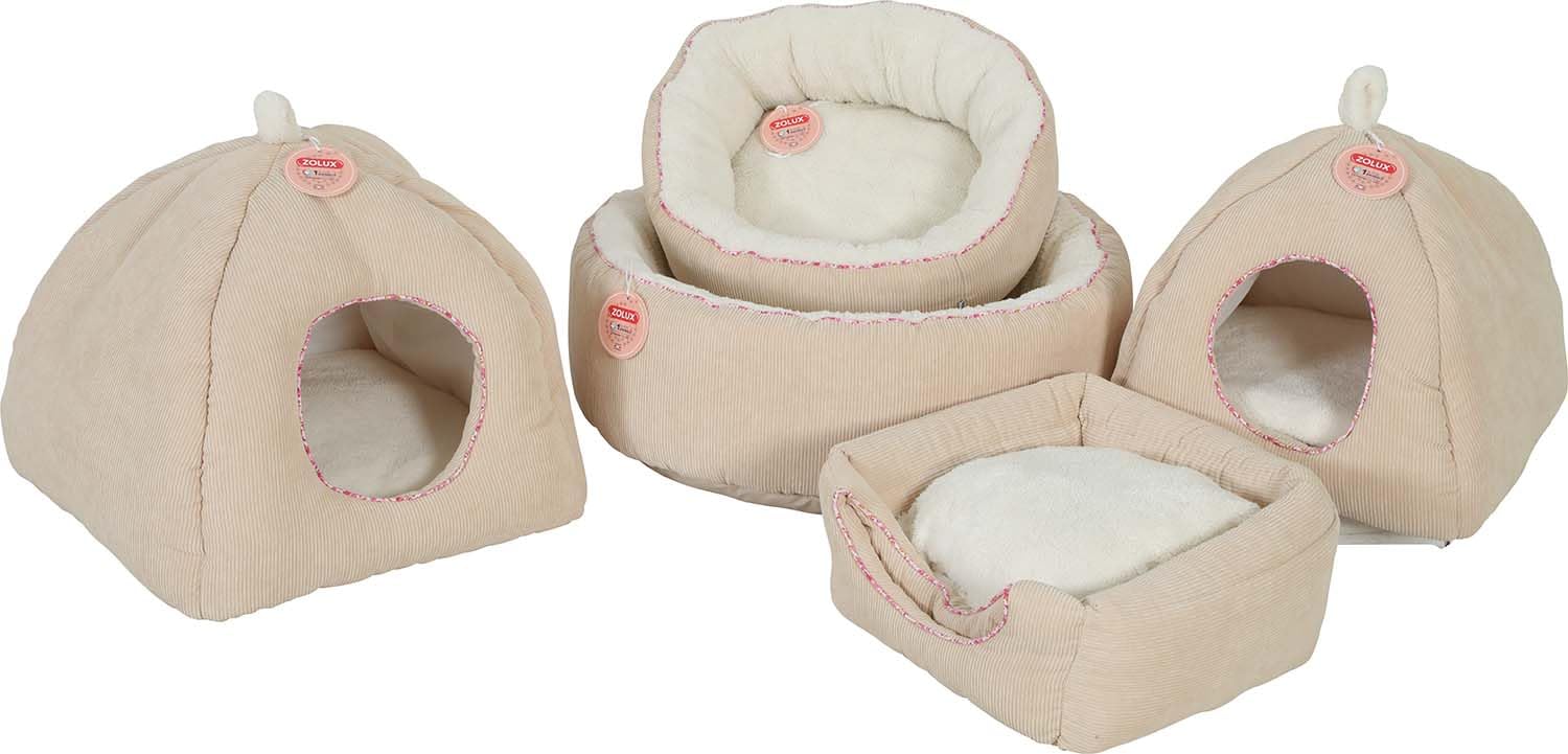 Igloo pour Chats en Velours côtelé Bloom