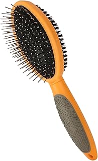 Double Coat Dog Brush | 2 in 1 Pin & Bristle Grooming Comb,Pet Shedding Brush, Dog Tool, Long Hair Cat Comb for Dogs, Cat...
