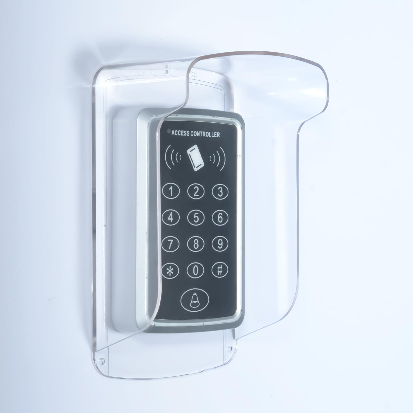 Doorzichtige flipcap-deurbel, regenbescherming, bescherming tegen weersinvloeden, vingerafdruk, toegangscontrole, compatibel met Ring Video Doorbell/codeslot/keypad