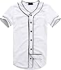 AKP Mens Hipster Hip Hop Button-Down Baseball Jersey Short Sleeve Shirt