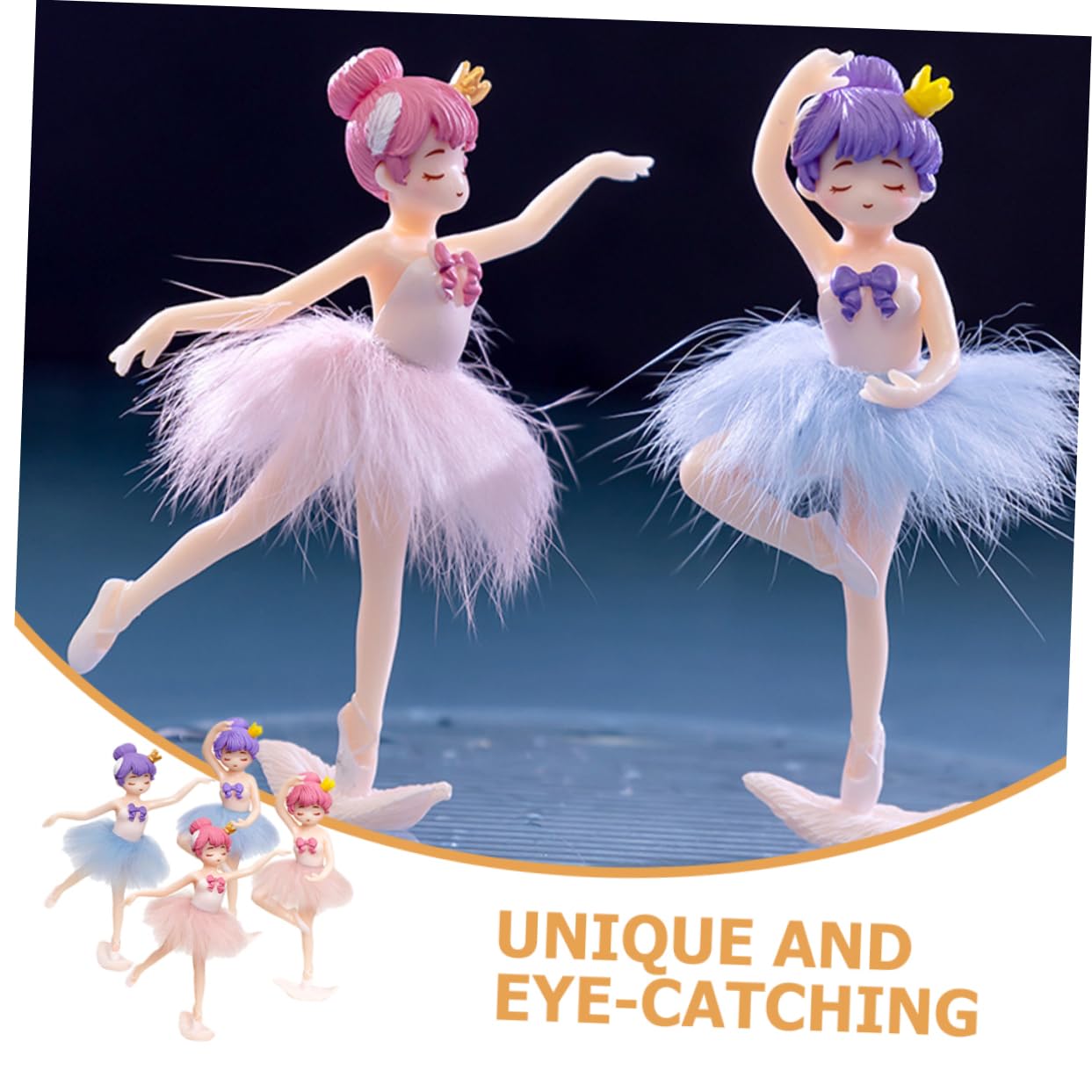 ibasenice 16pezzi Decorazioni per Torte Compleanno Statua Ballerina Stile Elegante per Torte e Dessert Figurine per Feste di Compleanno e Battesimo Ornamenti Creativi