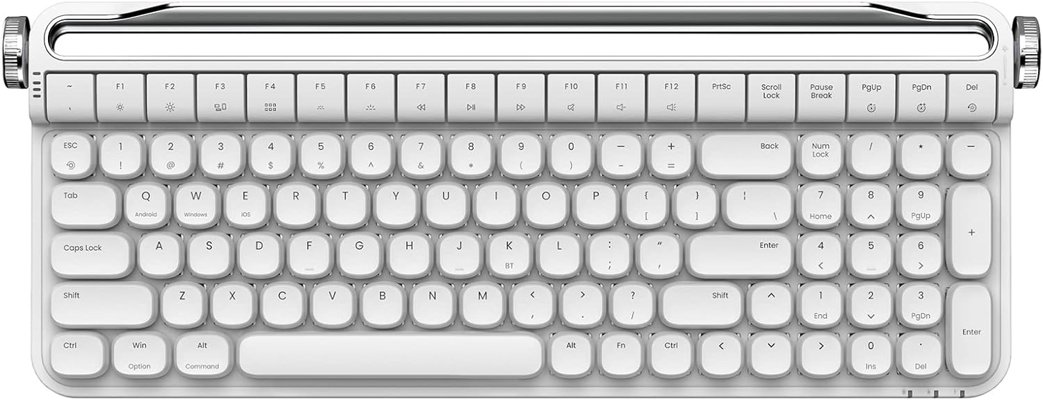 YUNZII B705 Retro Typewriter Keyboard,100key Mechanical Keyboard