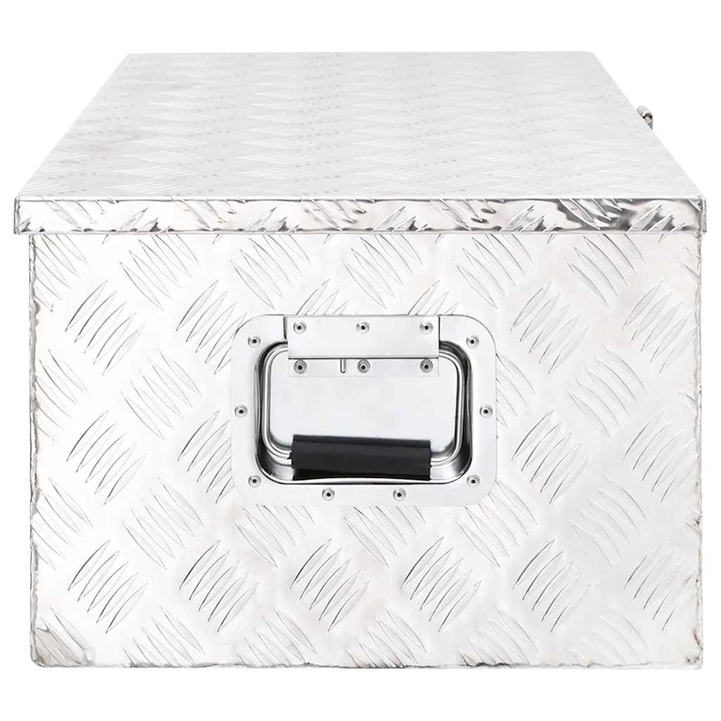 Genérico Caja de almacenaje de Aluminio Plateado 90x47x33,5 cm,Bricolaje,Accesorios de Bricolaje,Organización y Almacenamiento de Herramientas,Cajas de herramientas-152254