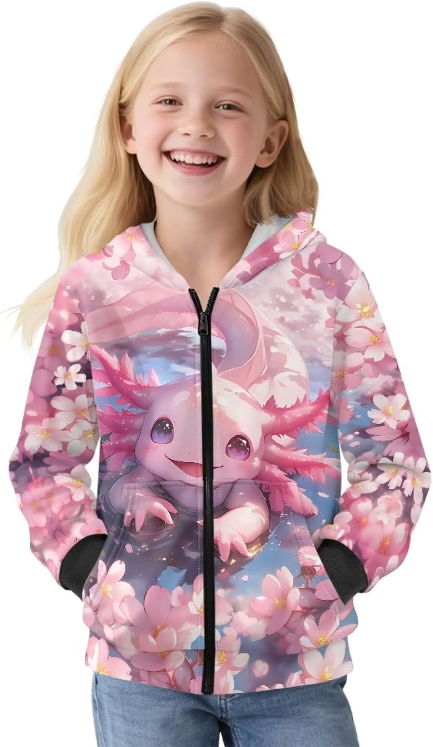 Pensura Zip-Up Hoodie Sweatshirt Velvet Lined Boys & Girls Long Sleeve Sweatshirt with Pocket