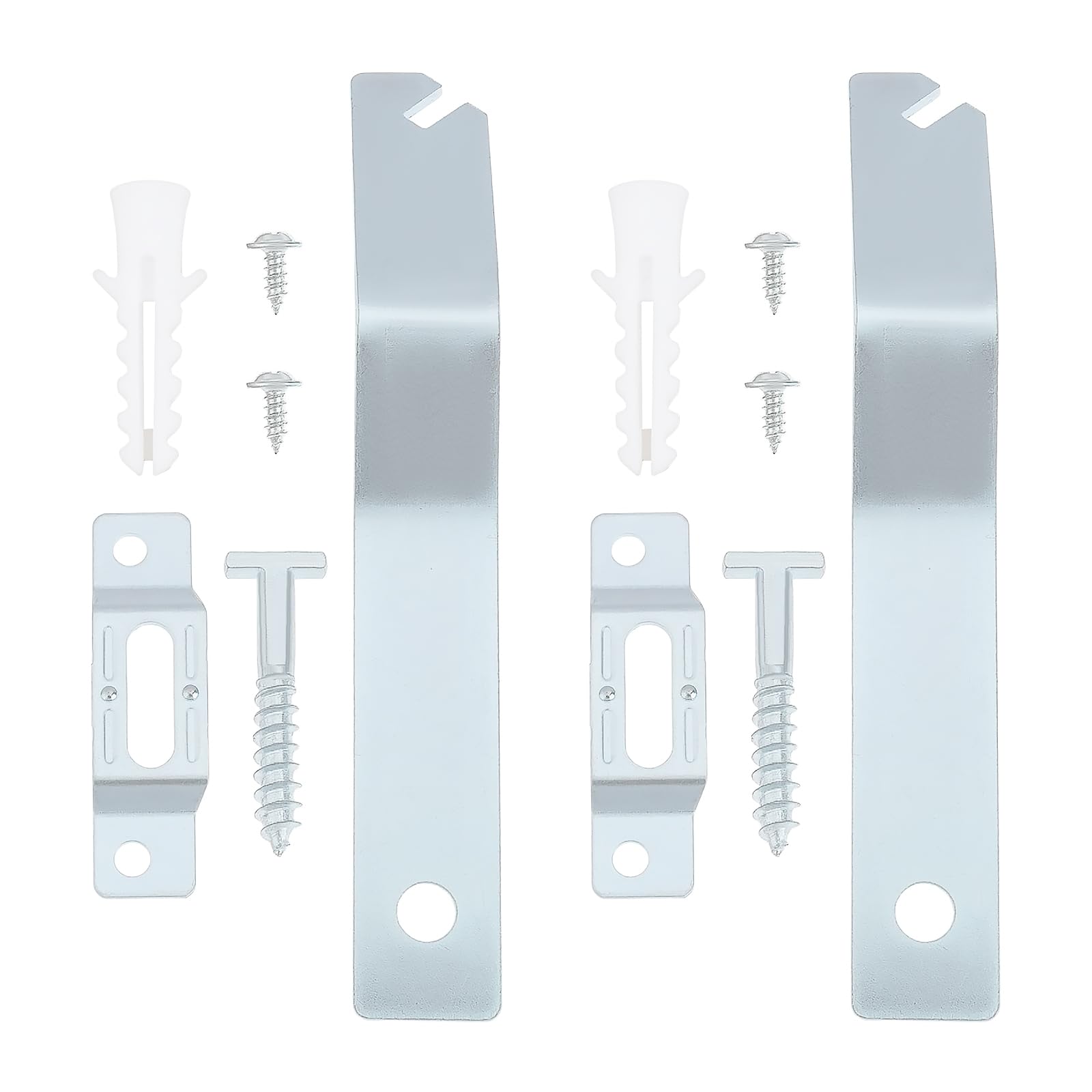 Briny River 10 Sets Security Picture Hangers for Cleats Extra Frame Lock 51x12x9mm/67x18mm/8x39mm/5x36mm