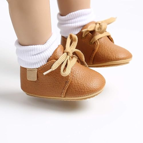 Miniatura 2 de LAFEGEN Mocasines clásicos de piel sintética para bebés, niños y niñas, suela suave, zapatos de vestir Oxford, zapatos de vestir planos para