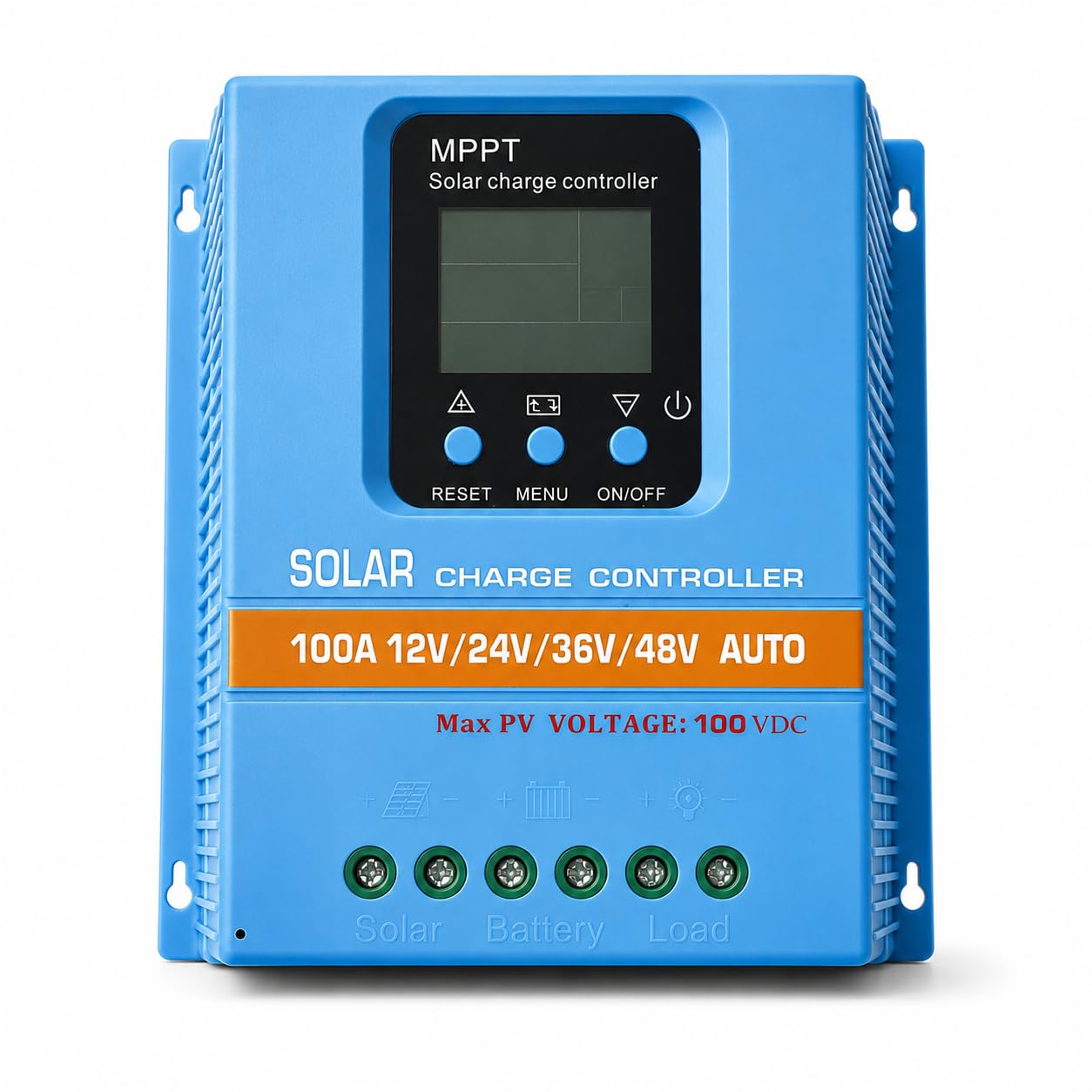 80A MPPT - Regulador de carga solar (12 V, 24 V, 36 V, 48 V, con pantalla LCD, para baterías de plomo de litio) | Detección automática, montaje compacto en pared, datos claros en tiempo real
