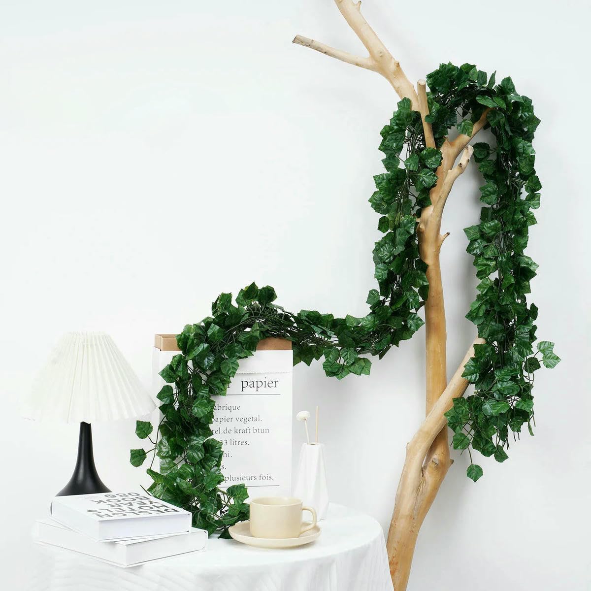 1Pc 200Cm Green Vine Silk Artificial Ivy Hanging Leaf Garland Plant Creeper Leaf Home Wedding Garden Bathroom Decoration-T08