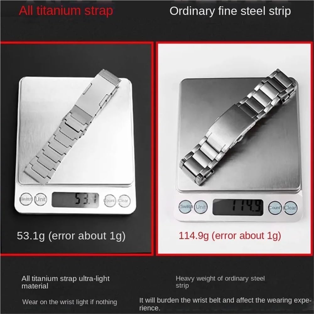 Bracelet de montre en titane 23 mm for Casio Protrek PRW-30, PRW-50, PRW-60Y, PRW-70