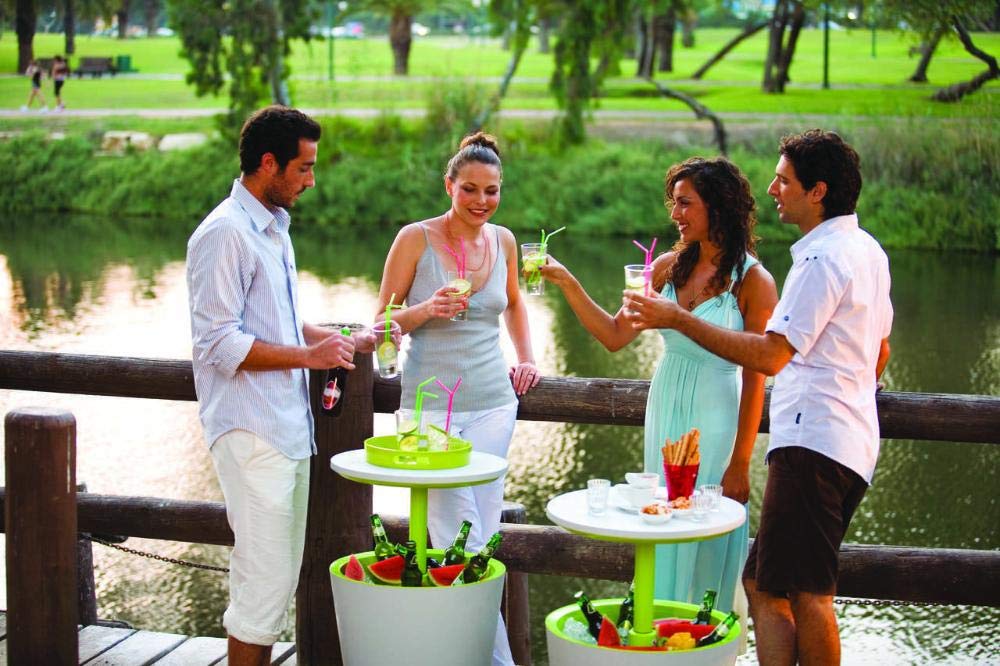 Keter Table et Glacière de Bar Bleu Brumeux 49,5x57 cm Table de Jardin 234023
