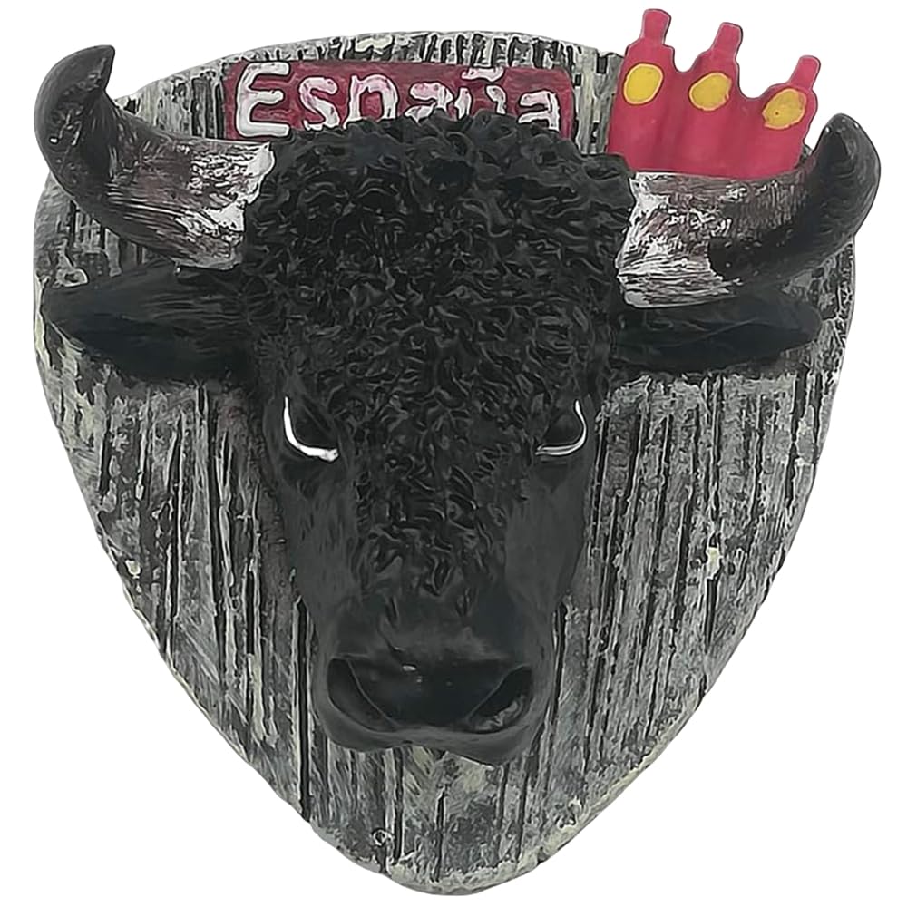 Muyu Magnet Bull Head Of Spain 3D Fridge Magnet,Home & Kitchen Decoration Magnetic Sticker,Spain Refrigerator Magnet Tourist Souvenir Gift