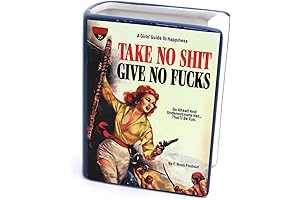 Take No Shit, Give No F's Decorative Book Vase