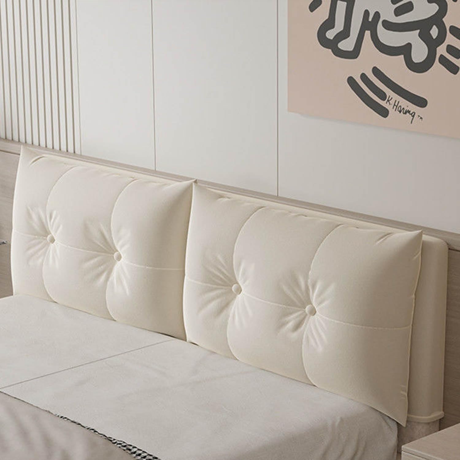 Bed Headboard Cushion Bedside Backrest Reading Pillow Upholstered Cover