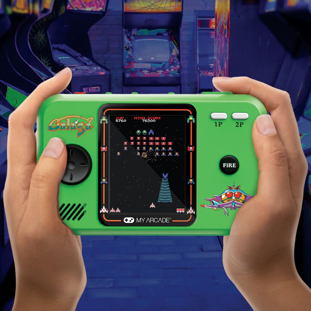 MY ARCADE - DGUNL-7145 Galaga Pocket Player Pro Portable Game System with Carrying Case