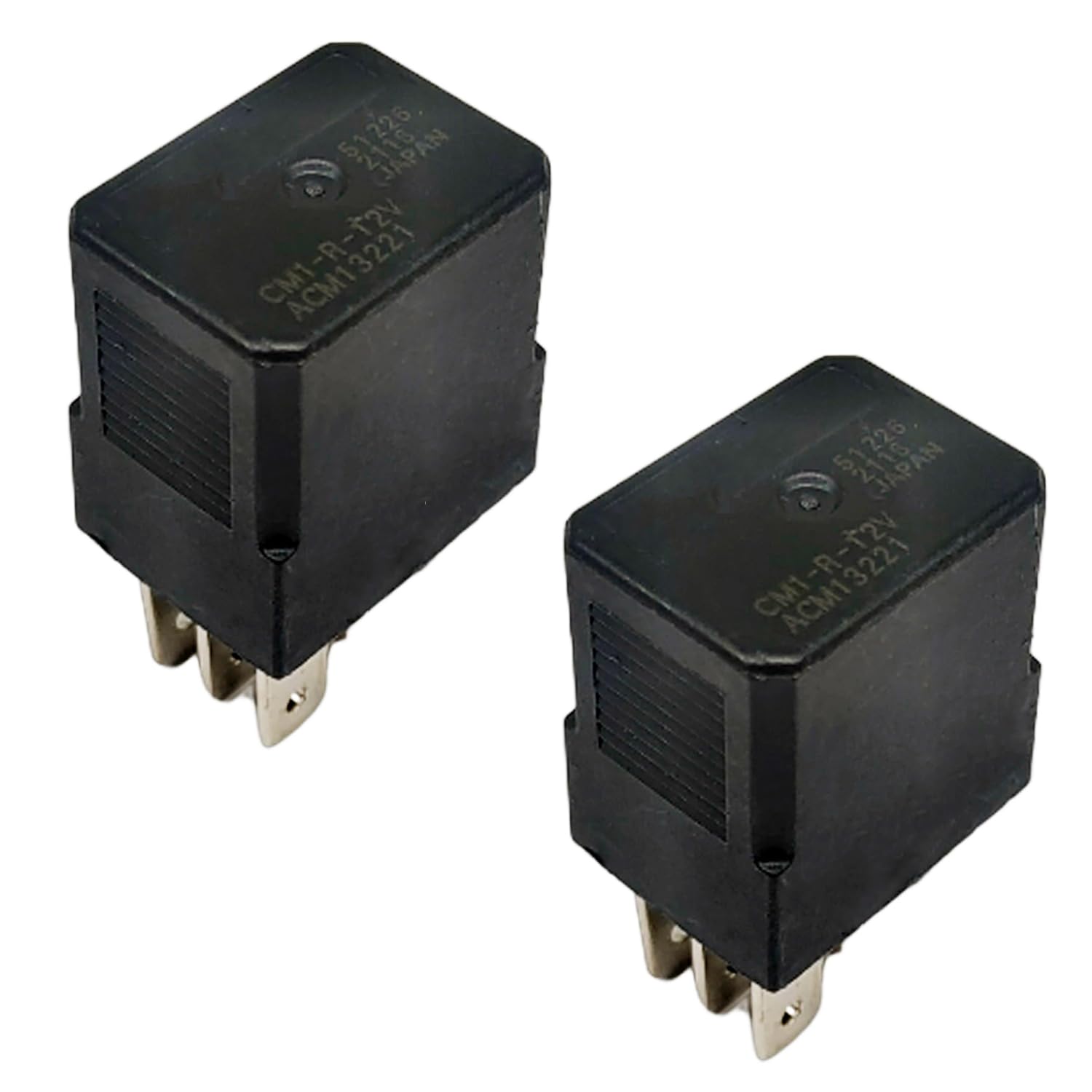 CM1-R-12V ACM13221 - Set di 2 relè Micro-ISO Automotive 12 V DC 35 A 5 pin 4133-S-DC12V-C-R-ZZ, connessione rapida
