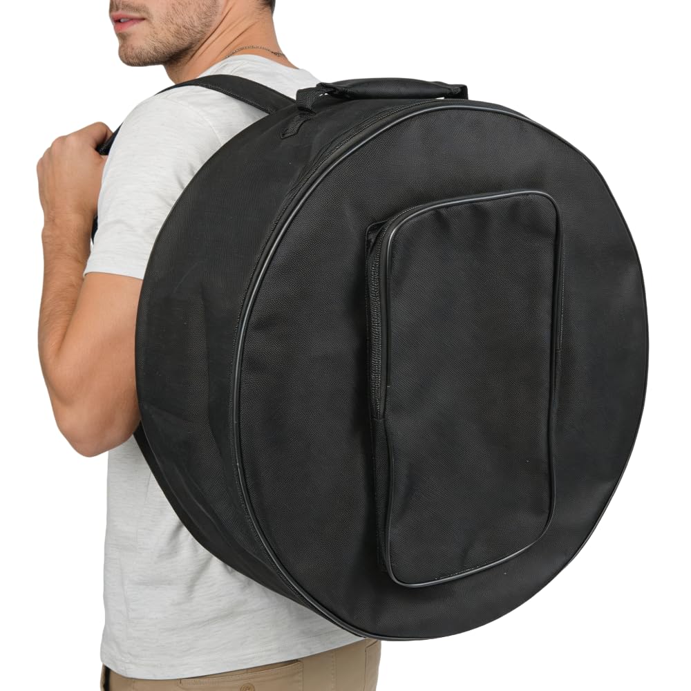 ITODA Sac à Dos pour Tambour Oxford Etanche Sacoche de Transport de Tambour Réglable Sac à Batterie Rond 40 cm Étui de Tambour Epaissi Housse de Protection Sac de Rangement Portable pour Instrument