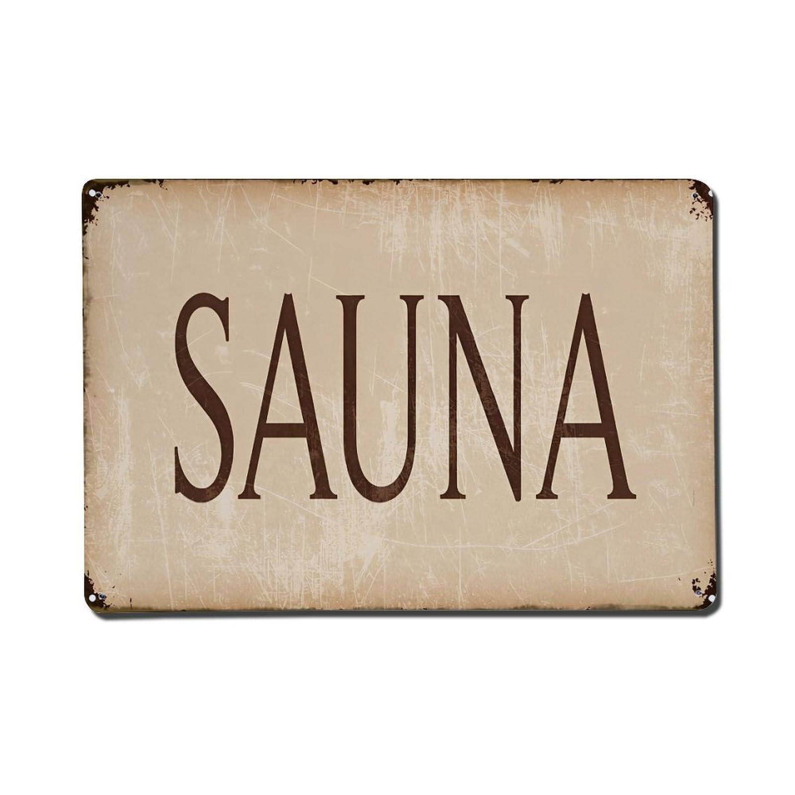 Nestemfo Vintage Sauna Sign Style Print Tin Sign Metal Sign, Living Room,Bar, Home, Bedroom Wall Decor,Retro Metal Poster 8X12 Inches