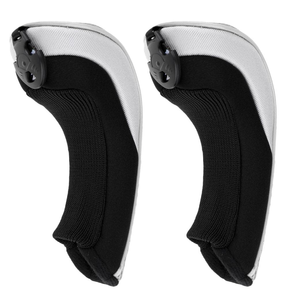 2 fundas de repuesto para palos de golf híbridos de rescate para cabezas de protección de cabeza con no. Etiquetas gris