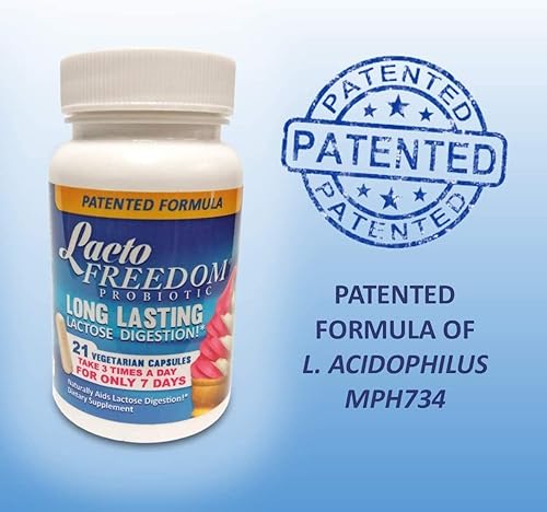 Miniatura 6 de Lacto-Freedom Probiótico para la intolerancia a la lactosa. Suministro para 7 días que proporciona meses de alivio - Ayuda a digerir la lactosa en