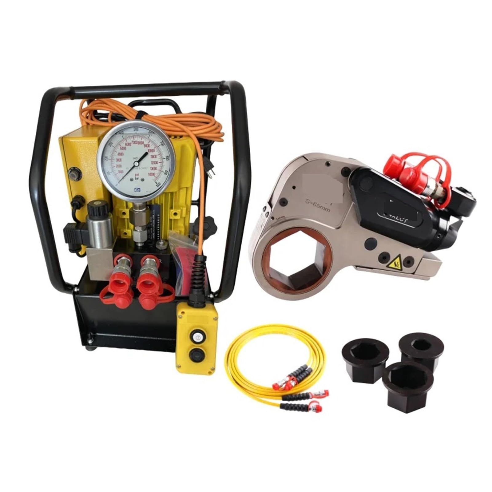 MMHHHG Torque Wrenches, 244-2534Nm Hollow Hydraulic Torque Wrench Pumps Electric hytorc Hydraulic Torque Wrench Tools Hydraulic Impact Wrench