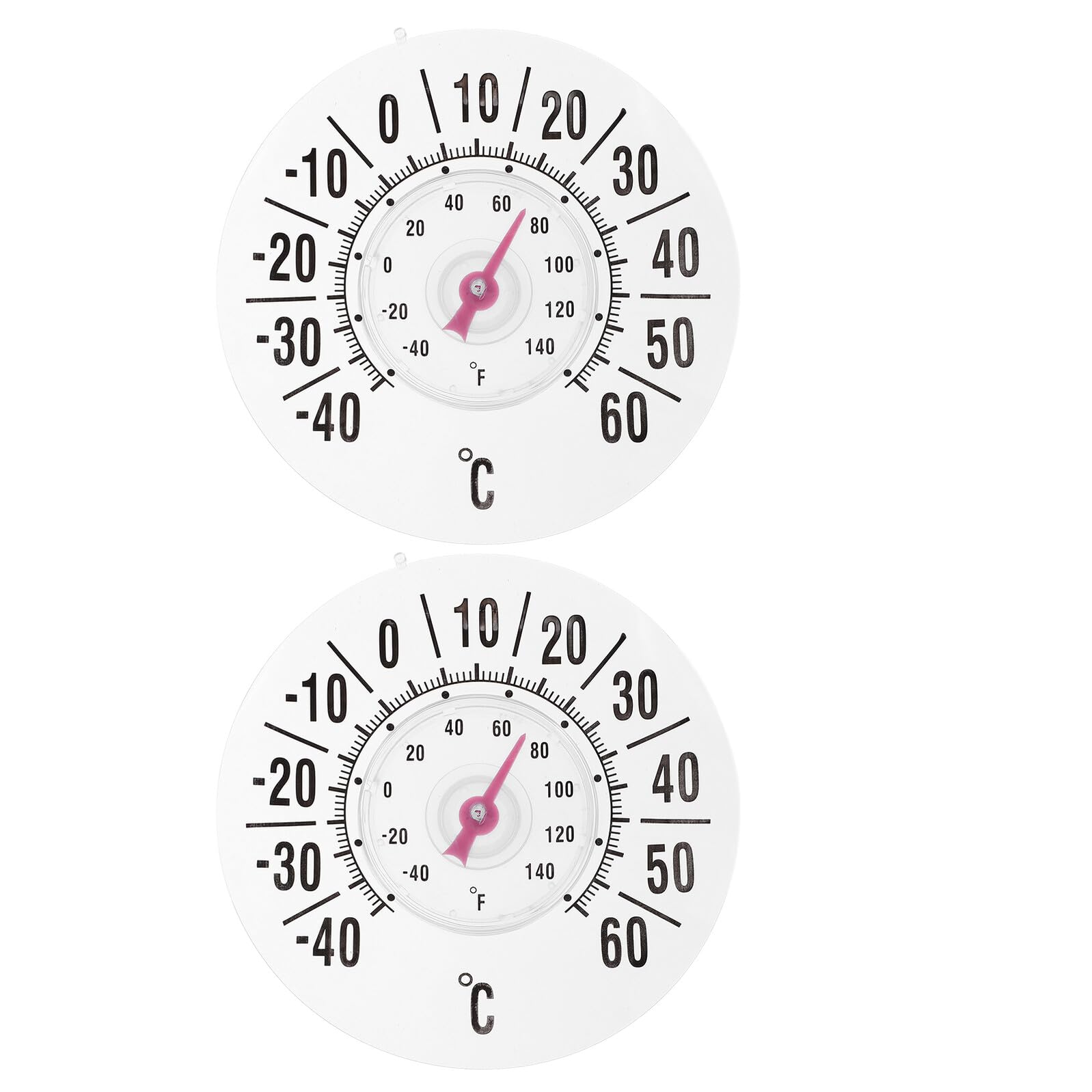 SUPVOX Termometro da Finestra con Ventosa Resistente, Termometro Analogico per Interni ed Esterni 2 Pezzi, Sensore di Temperatura Preciso per Casa e Cameretta Ragazzo Ragazza,