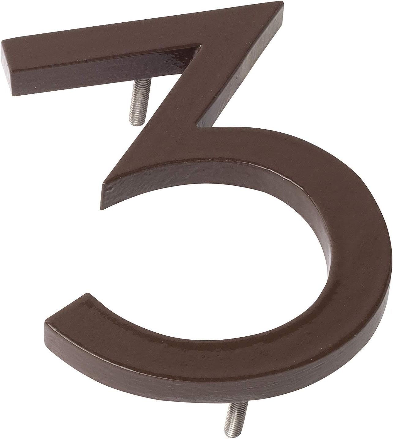 6" Antique Copper Aluminum Floating House Number