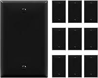 Vista 20 de ENERLITES Placa de pared para dispositivo en blanco, cubiertas jumbo en blanco, sobre-tamaño 1-gang 5.5" x 3.5", policarbonato termoplástico