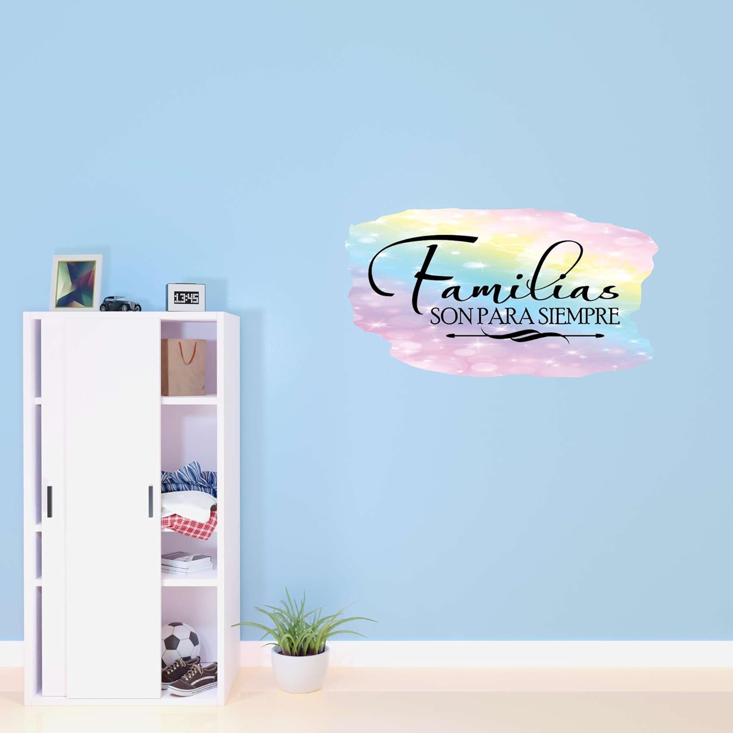 Design With Vinyl Home Wall Decals Familias Sonpara Siempre Cute Wall Art Sticker Vinyl to Strength of Your Family Familias Sonpara Siempre - Size: 40 in X 20 in 40 In x 20 In Multi