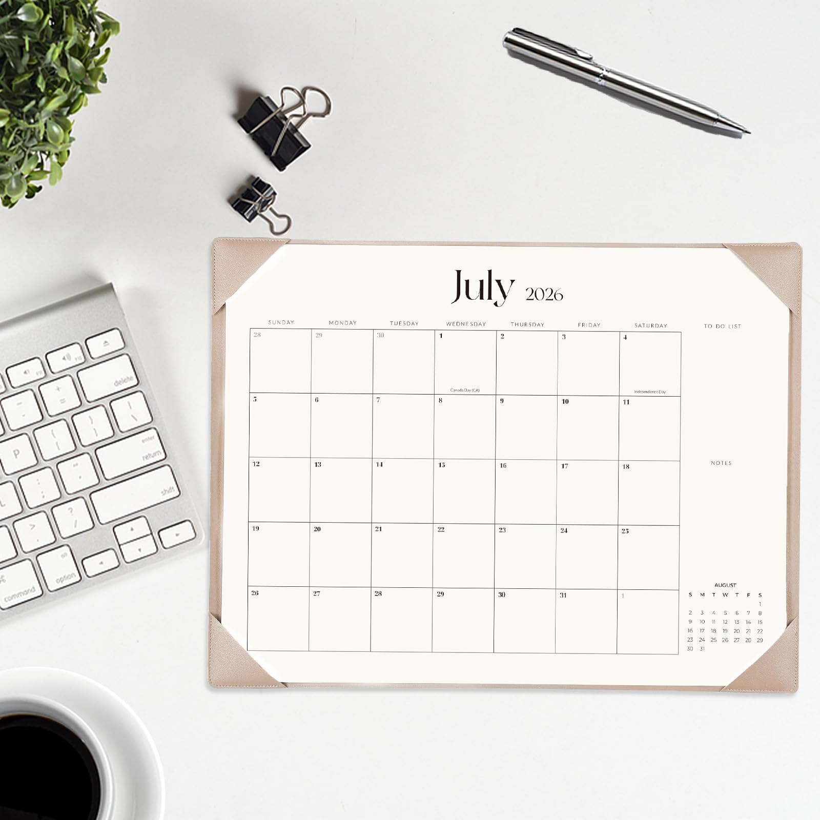 Schreibtischkalender 2025–2026 mit Schreibtischunterlage – 55,9 x 43,2 cm, große Schreibtischunterlage, Kalender von September 2025 bis Dezember 2026, Monatskalender für Zuhause, Büro