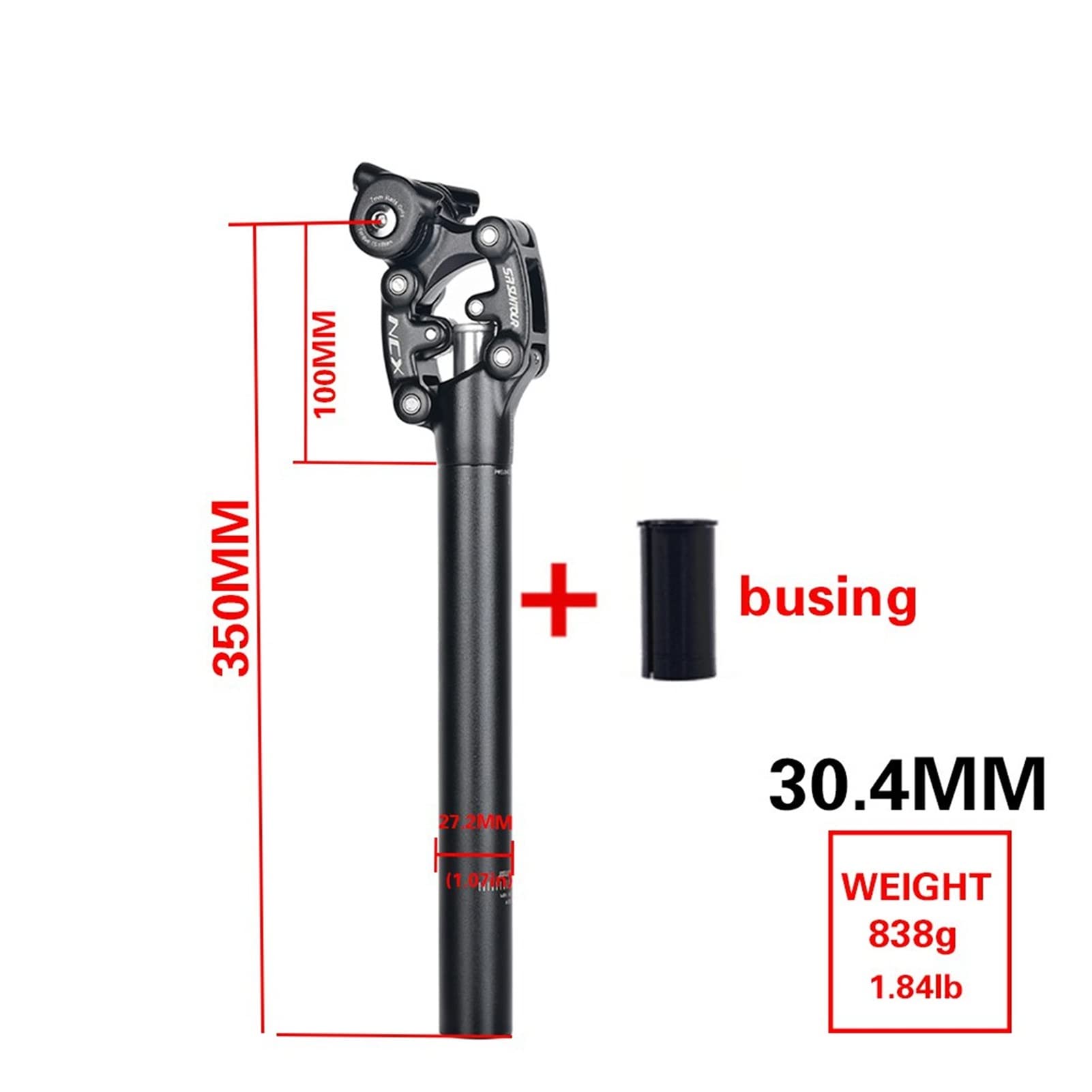 XLC Tige de selle à ressort SP-S08 ⌀31,6mm 35cm