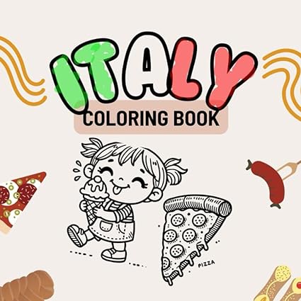 ITALY Easy Coloring Book