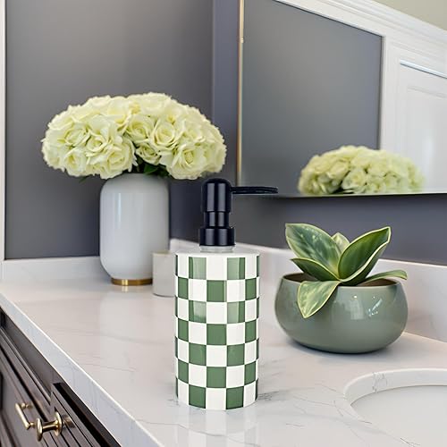 Miniatura 4 de Dispensador de jabón de manos, dispensador de jabón de baño con bomba de acero inoxidable, botellas de loción de loción de cerámica para baño,